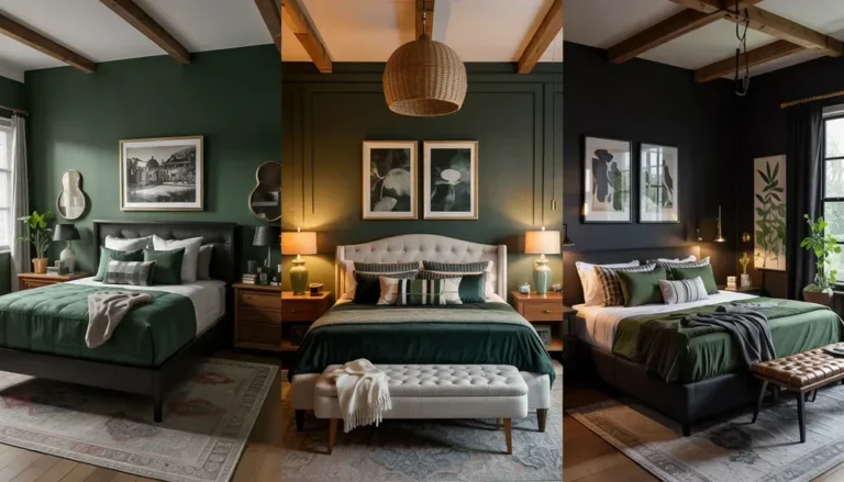22 Bold Green Black Bedroom Ideas with Moody Luxe Style