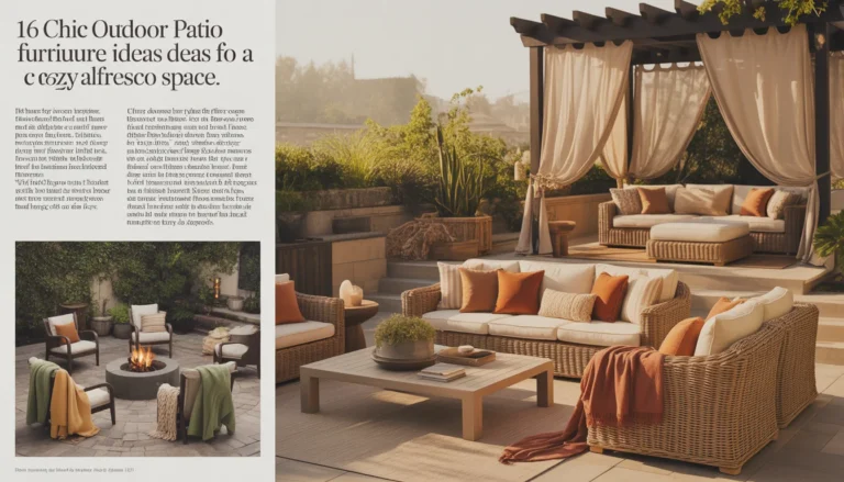 16 Chic Outdoor Patio Furniture Ideas for a Cozy Alfresco Space