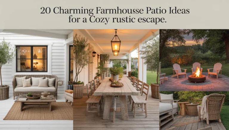20 Charming Farmhouse Patio Ideas for a Cozy Rustic Escape