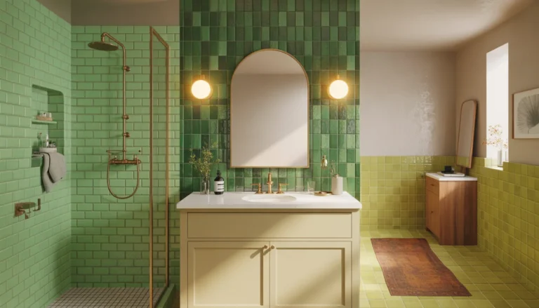 17 Fresh Green Tile Bathroom Ideas for a Natural Stylish Look
