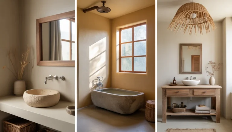 19 Serene Wabi Sabi Bathroom Ideas for a Calm Natural Retreat